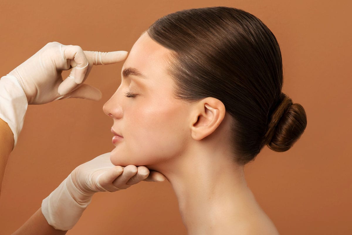 woman after getting a functional rhinoplasty in Miami, FL
